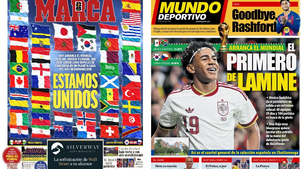 Portadas de la prensa deportiva del 11-06-26