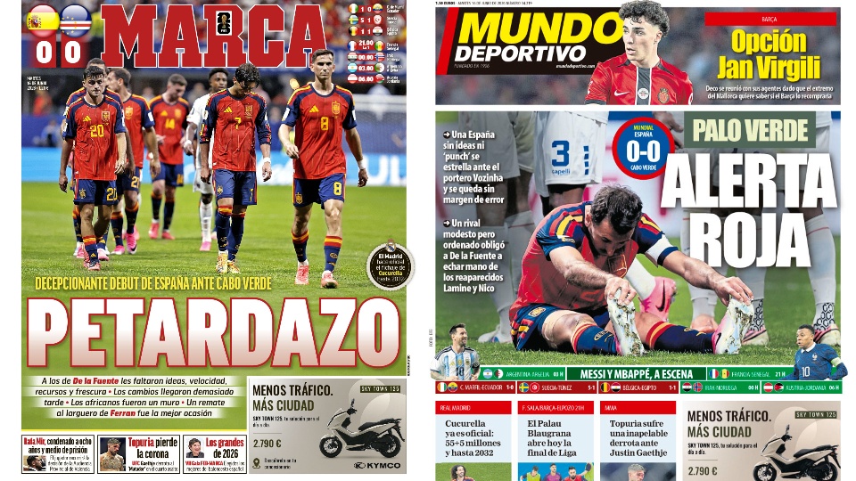 Portadas de la prensa deportiva del 16-06-2026