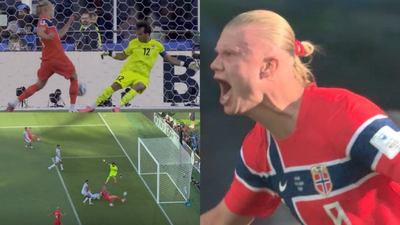 ¡Doblete de Haaland en su debut en un Mundial!
