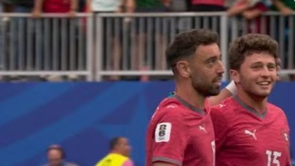 João Neves a débloqué le score face à la RD Congo. Capture d'écran/ youtube-Bicyclekickgoal