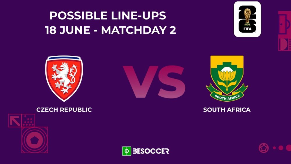 Compositions probables pour le match République tchèque - Afrique du Sud. BeSoccer