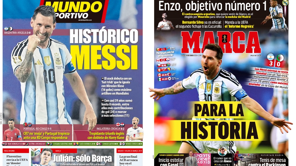 Portadas de la prensa deportiva del 18-06-26