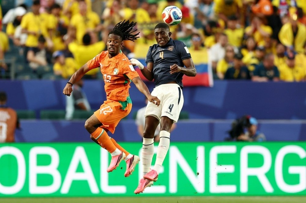 Several media reported that Elye Wahi (L) had been questioned by French police over suspicions of spot-fixing in a Ligue 1 match AFP CHARLY TRIBALLEAU