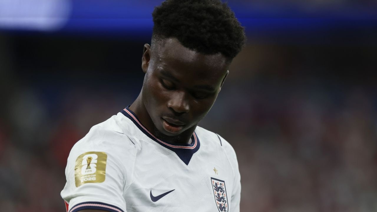 Saka manque l'entraînement de l'Angleterre. EFE/Kenneth Fernández