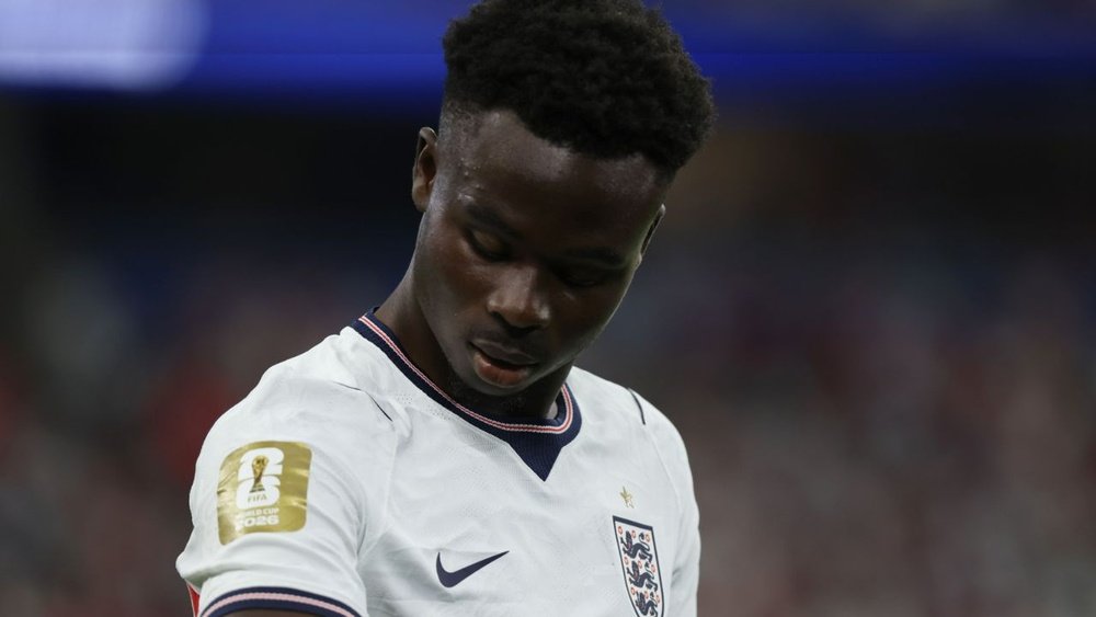 Saka manque l'entraînement de l'Angleterre. EFE/Kenneth Fernández