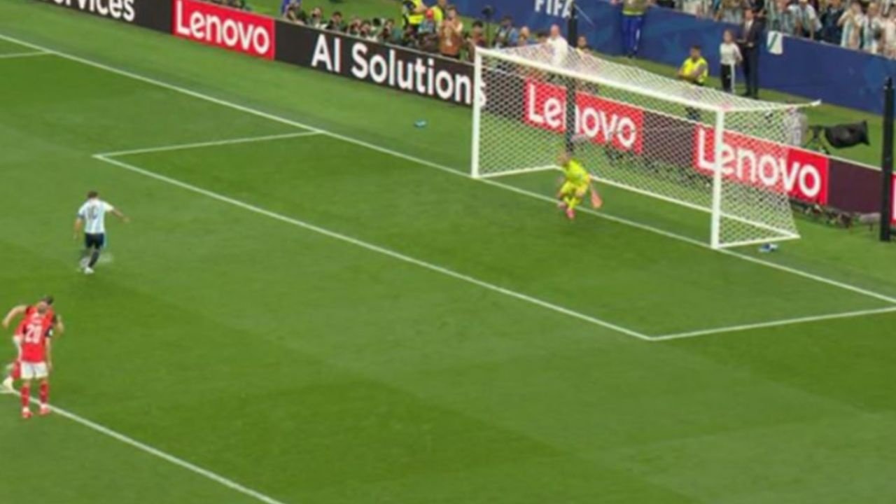 Messi had converted almost every penalty he had taken over the past three and a half years. Screenshot/DAZN