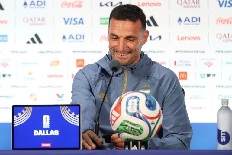 Lionel Scaloni s'adresse aux médias au Texas. GETTY IMAGES NORTH AMERICA/AFP Stacy Revere