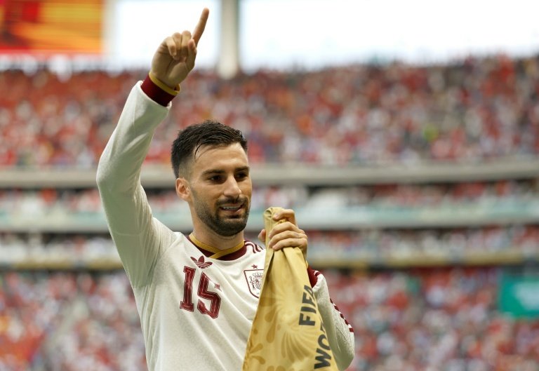 Alex Baena a donné l'avantage à l'Espagne grâce à une erreur de Fernando Muslera. (AFP) Ulises Ruiz