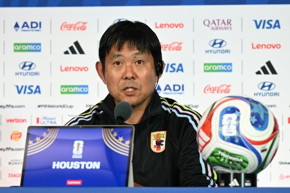 Japan's head coach Hajime Moriyasu AFP RONALDO SCHEMIDT