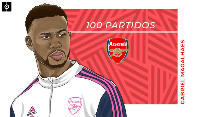 Gabriel cumple 100 partidos en el Arsenal en un día grande