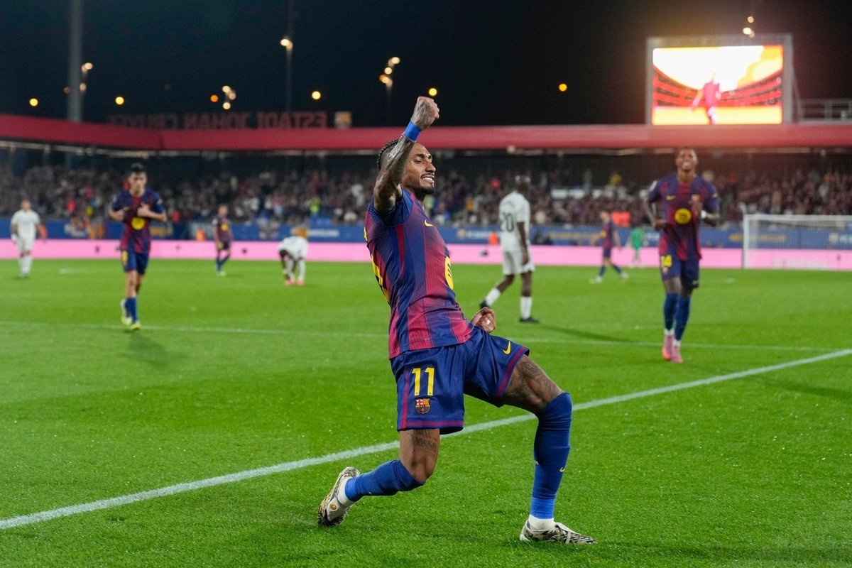 Raphinha a disputé son 150e match avec le Barça. EFE