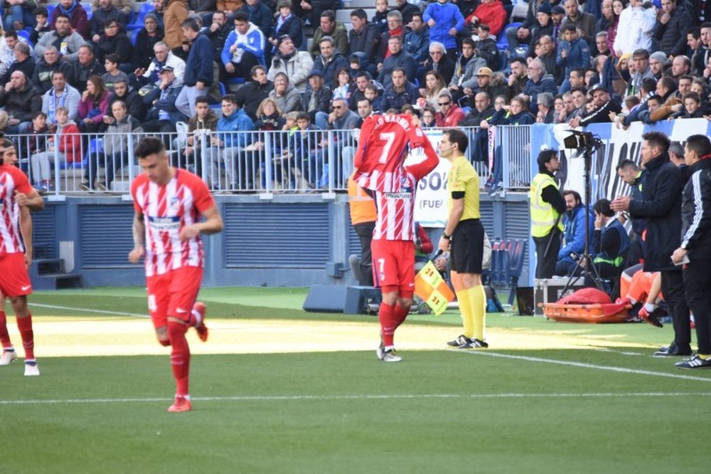 Griezmann dedicó su gol en La Rosaleda a Nacho Barberá. BeSoccer