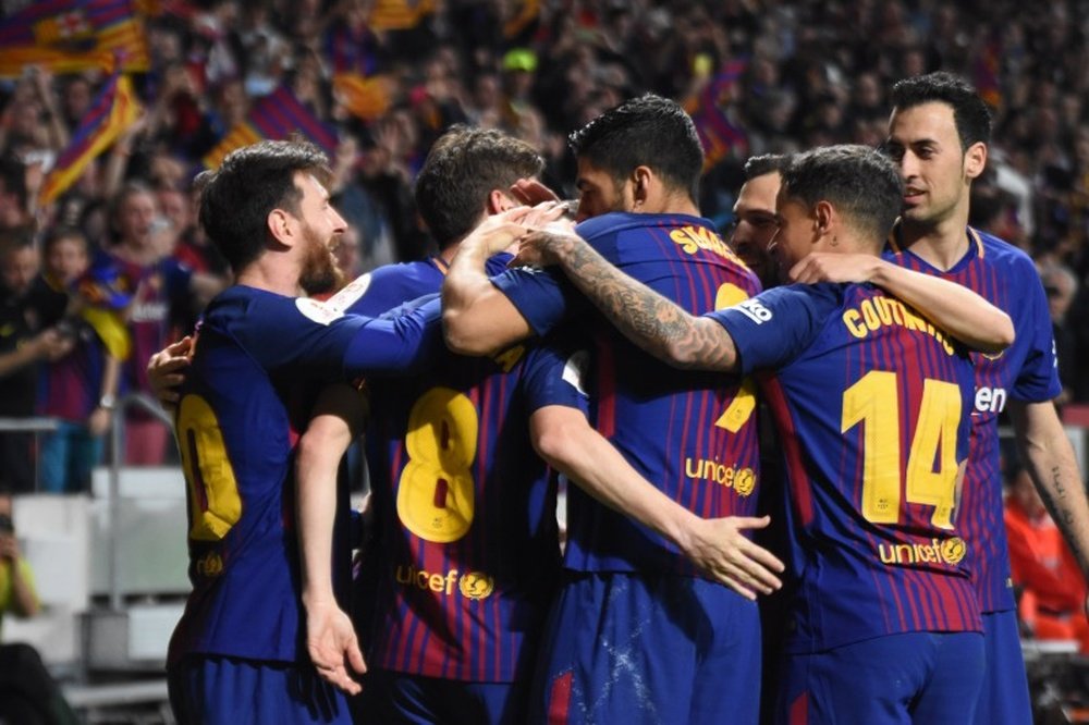 El Barça celebra el 0-4. BeSoccer
