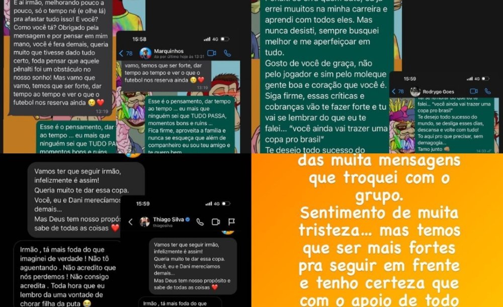 Neymar publicó conversaciones de Whatsapp e Instagram. Capturas/Instagram/neymarjr
