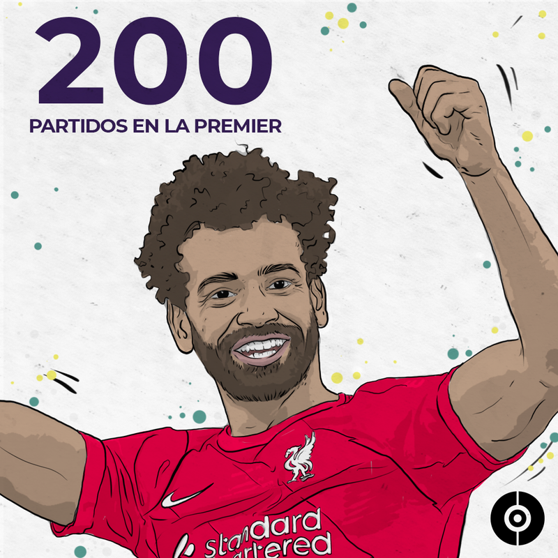200 partidos en Premier de Salah