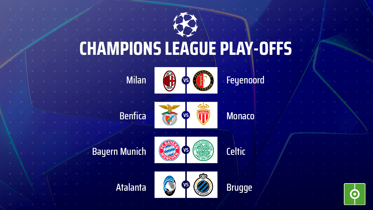 The UEFA Champions League playoffs continue on Tuesday with decisive second-leg fixtures that will determine which teams advance to the next round.