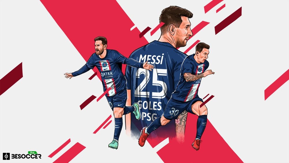 Messi llegó a los 25 goles en el PSG en su segunda campaña. BeSoccer Pro