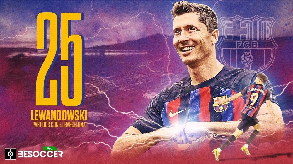 Lewandowski, el máximo goleador y el más veterano en llegar a 25 partidos en el Barça. BeSoccer Pro