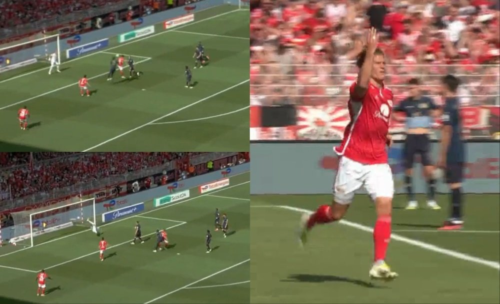 Behrens anotó un doblete en 9 minutos. Capturas/beINSports
