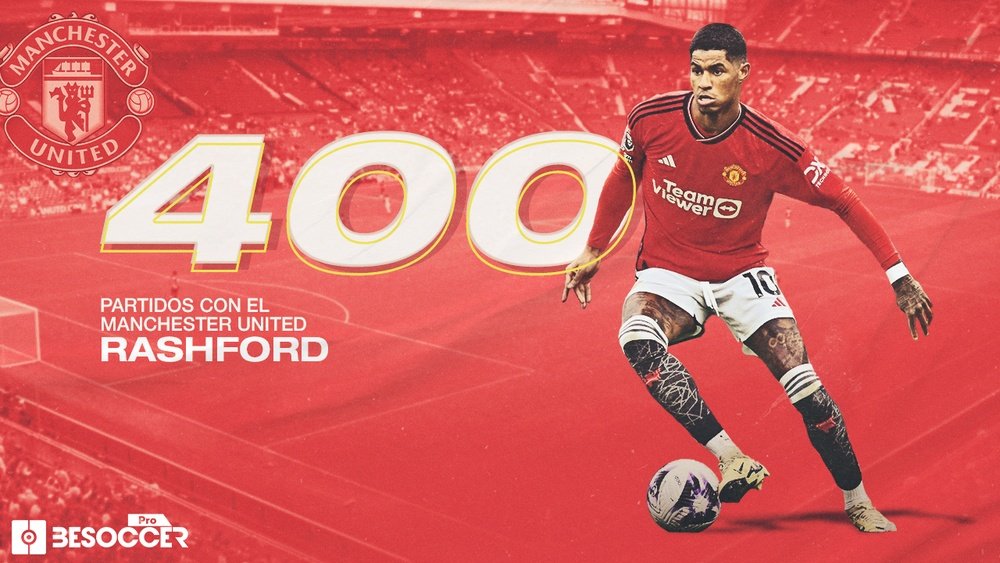 Rashford, del debut en pleno instituto a los 400 partidos en el United. AFP