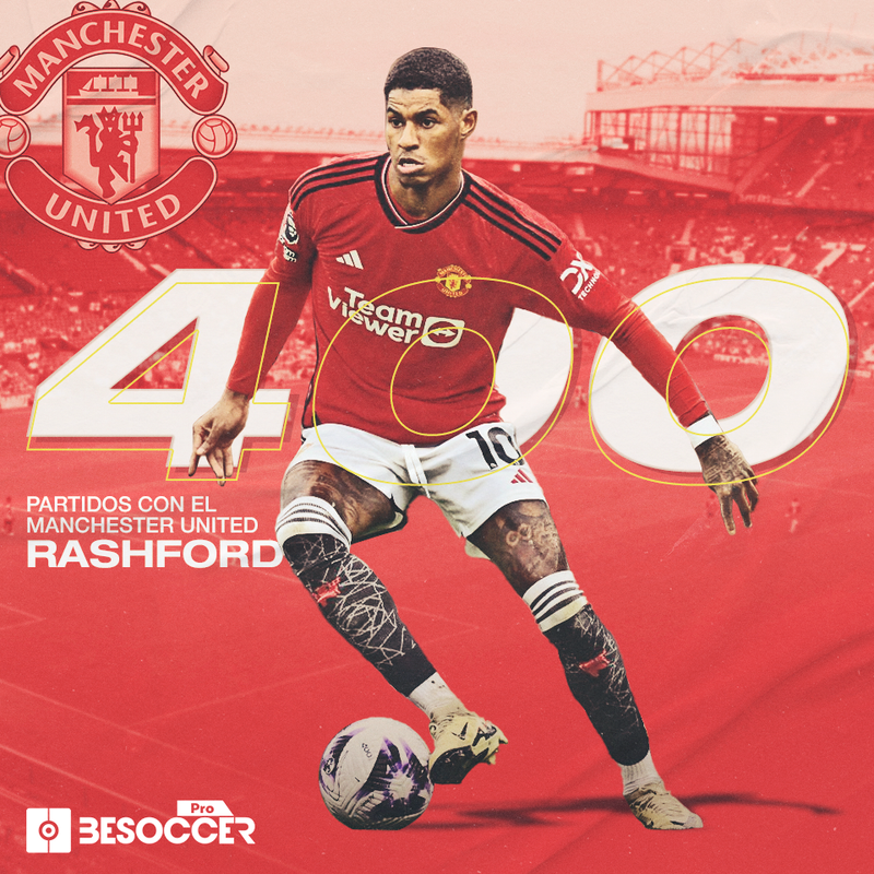 400 partidos de Marcus Rashford
