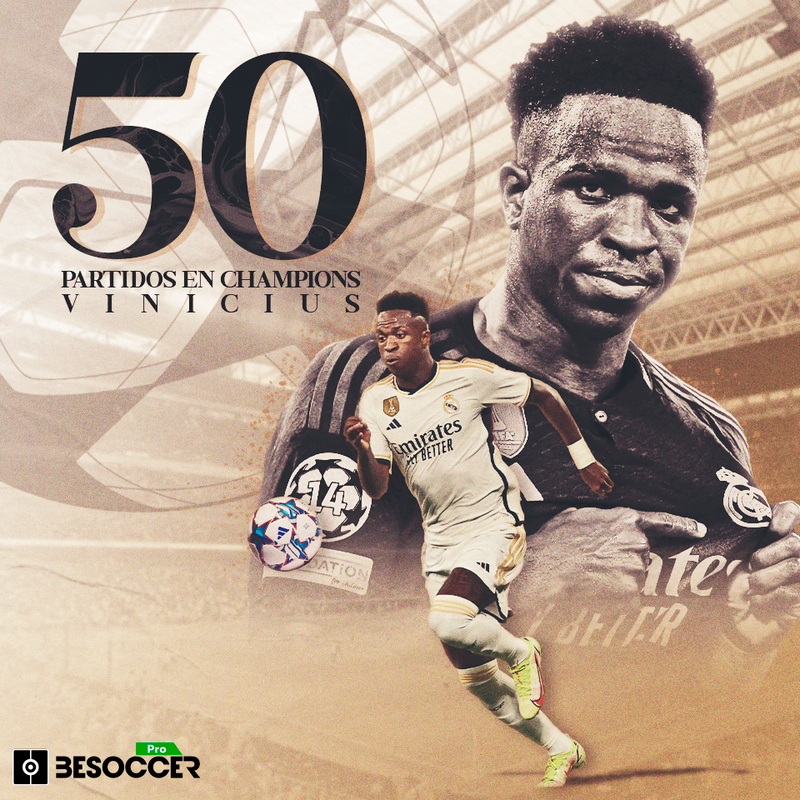 50 partidos en Champions de Vinicius