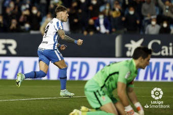 Brandon celebra el gol del empate de penalti. LaLiga