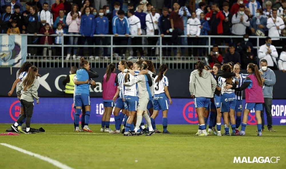 El Málaga Femenino ganó al Zaragoza CFF en segunda ronda. Málaga CF