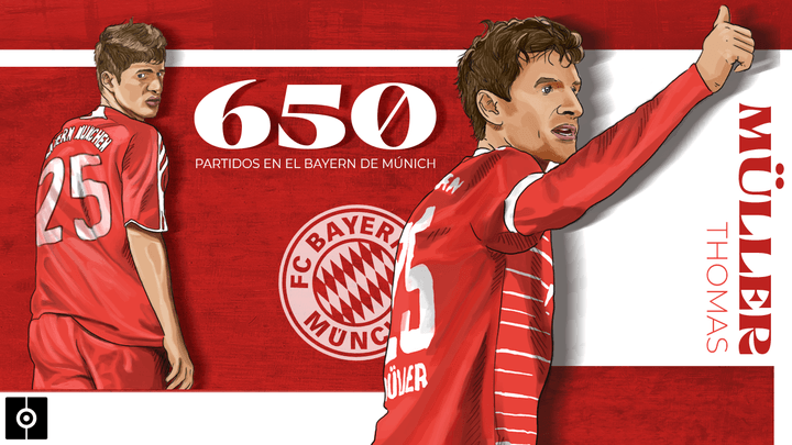 Müller, auténtico 'one club man' del fútbol alemán, cumple 650 partidos en el Bayern