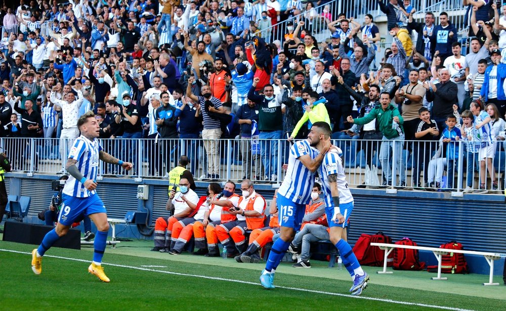 El último partido del Málaga en casa, contra el Valladolid, fue una fiesta. Marilú Baéz