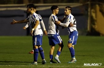El filial del Málaga, el Atlético Malagueño, entró en el play off en la última jornada liguera. MálagaCF