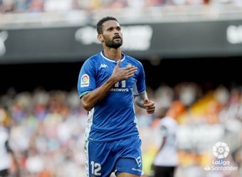 Willian José celebra su gol ante el Valencia CF. (LaLiga)