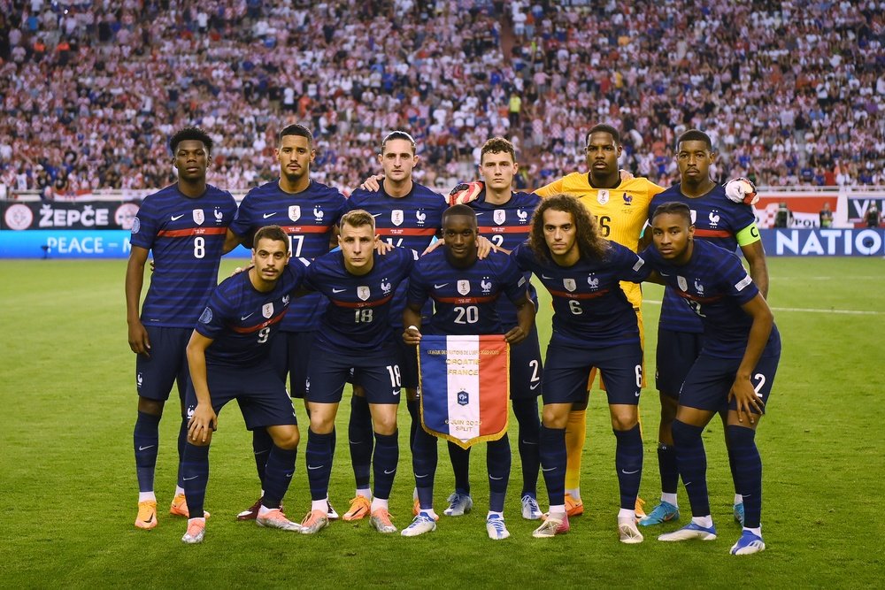 Didier Deschamps no utilizó a Koundé, Mbappé o Benzema en el Croacia 1-1 Francia. Foto: UEFA Nations League @EURO2024