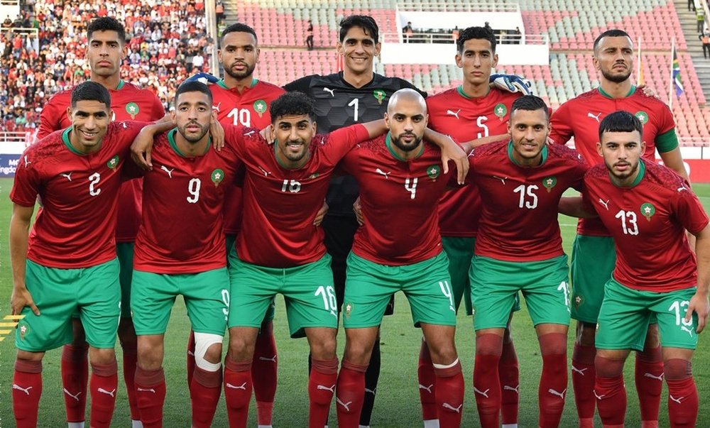 En-Nesyri, autor de un gol, y Bono, titulares con Marruecos ante Sudáfrica en el partido clasificatorio para la Copa de África 2023. Foto: @FRMFOFFICIEL