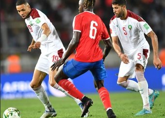 El jugador del Sevilla FC, Youssef En-Nesyri, vuelve a marcar con Marruecos. Foto: @FRMFOFFICIEL