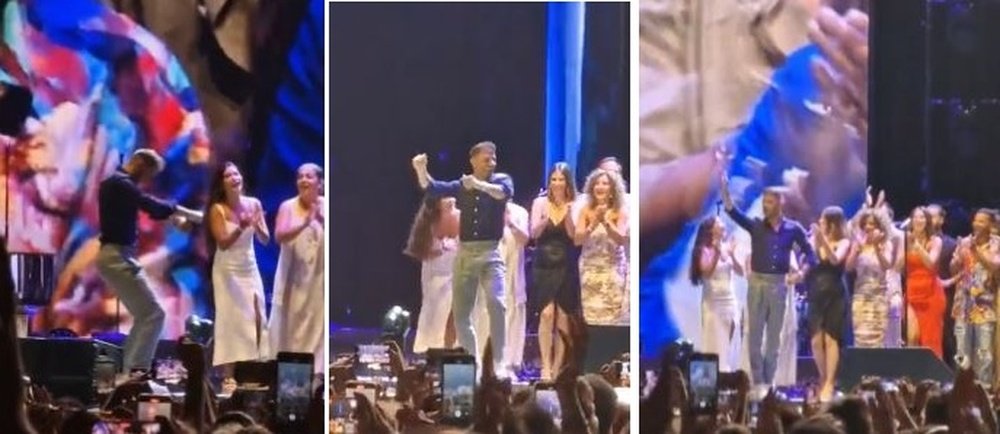 Joaquín se marcó unos bailes por bulerías en el concierto de Alejandro Sanz en el Benito Villamarín.