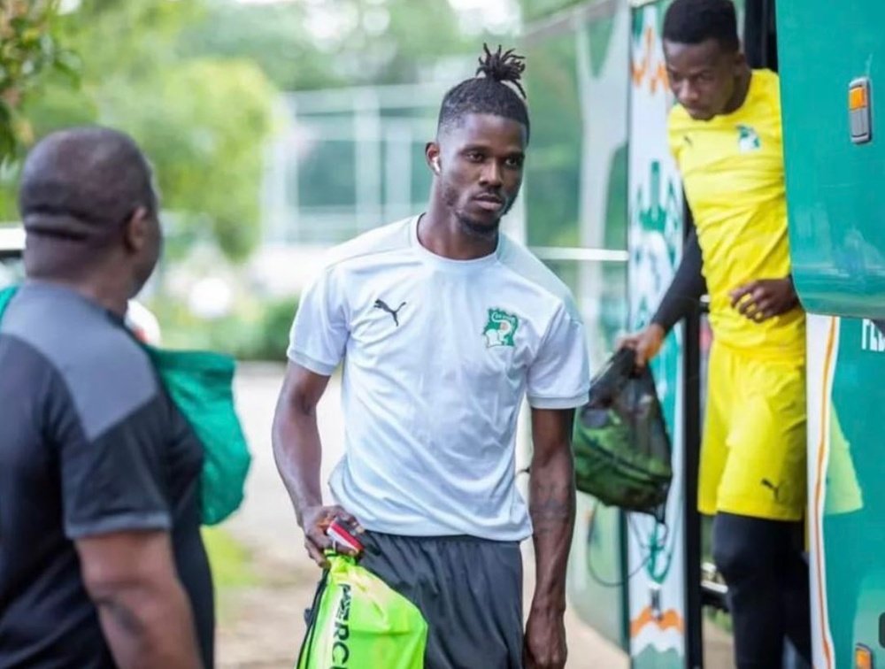 Paul Akouokou, durante una concentración con la selección de Costa de Marfil