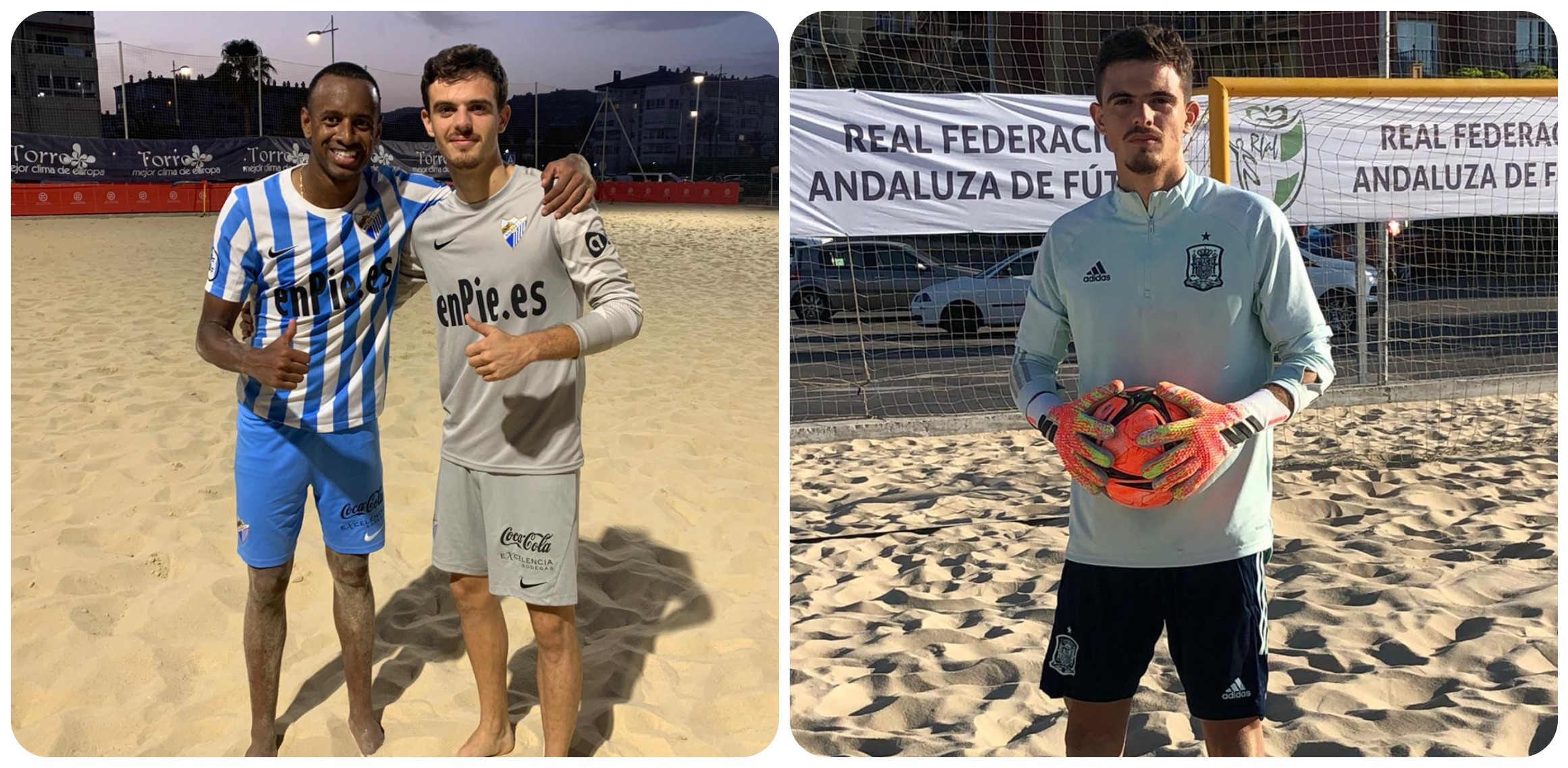 De la selección española de fútbol playa a la portería del Málaga CF