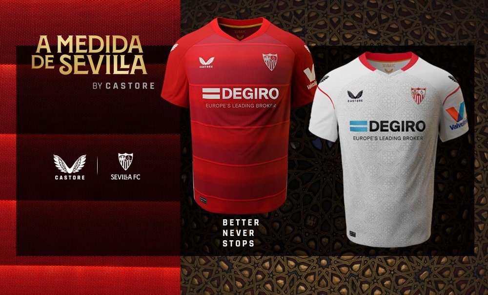 La nueva equipación del Sevilla FC. Foto: SFC Media