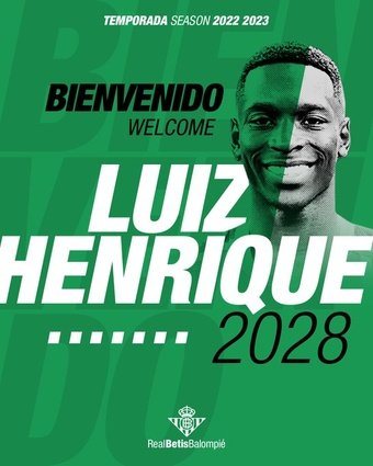 Luiz Henrique firma con el Real Betis hasta 2028. (Real Betis)