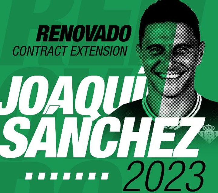 El Real Betis ha anunciado este miércoles la renovación hasta 2023 de Joaquin.