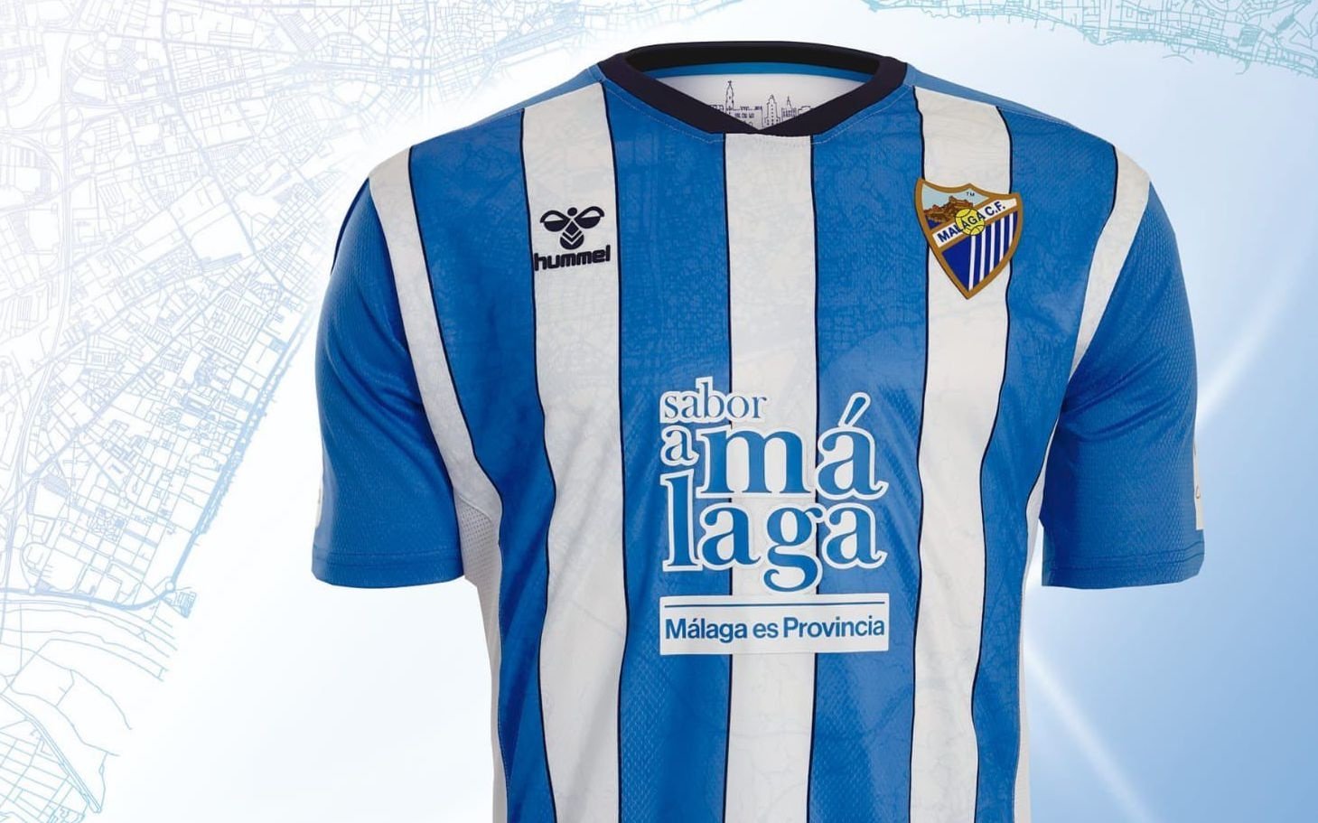 Así es la camiseta del Málaga CF para la temporada 22/23. BeSoccer