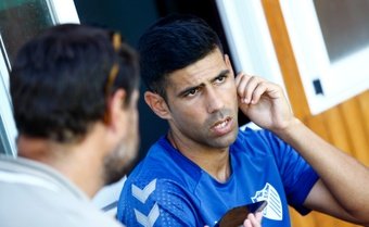 Juanfran Moreno, jugador del Málaga CF, posa en las instalaciones del Hotel Atalaya Park de Estepona para BeSoccer Málaga. Marilú Báez