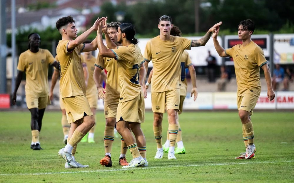 Roberto debutó en la segunda mitad del amistoso. FCBarcelona