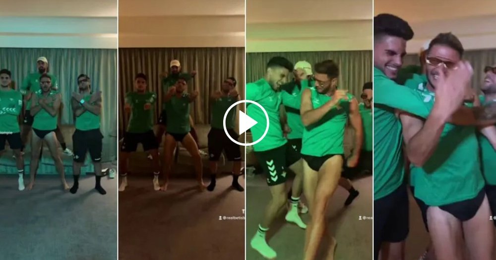 Joaquin, Bartra, Borja y Ruiibal bailando por Rosalía.