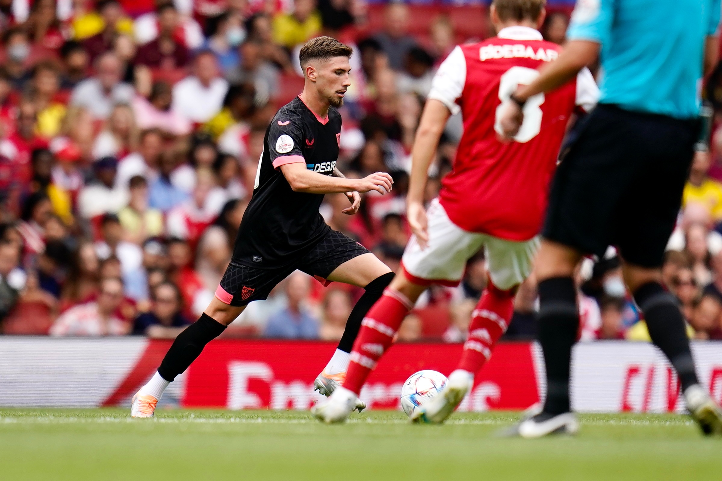 José Ángel Carmona, en el Arsenal FC Sevilla FC de pretemporada. Foto: @SevillaFC