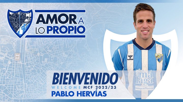 Creatividad con la que el Málaga anunció el fichaje de Pablo Hervías. MálagaCF