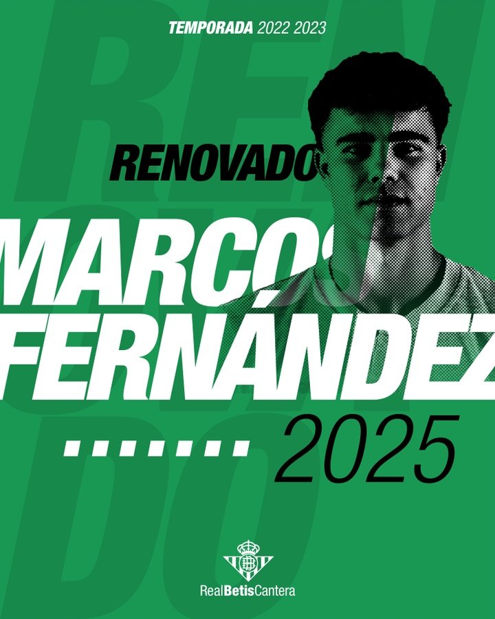 Marcos Fernández renueva con el Betis hasta 2025