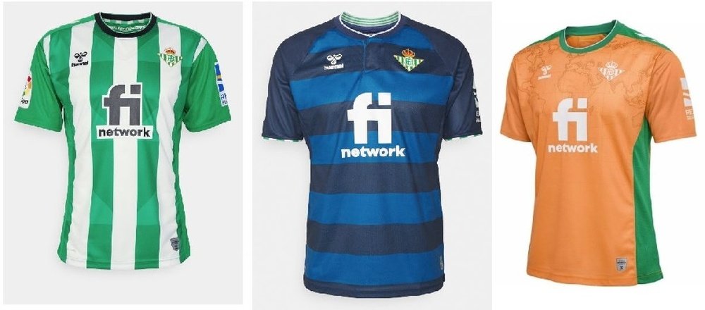 Estas son las camisetas de la firma hummel que el Real Betis lucirá en la temporada 2022/23. RBB