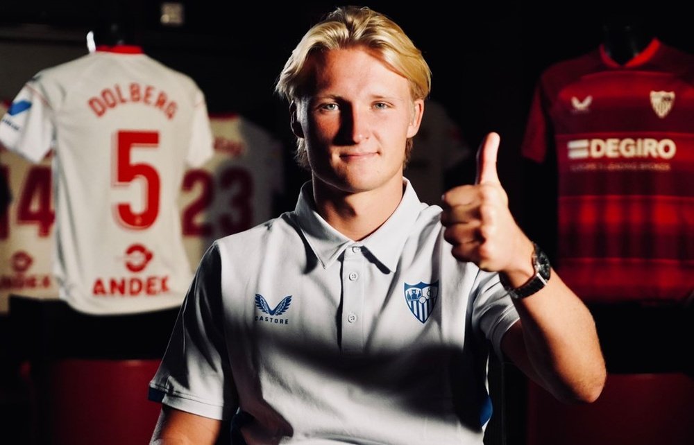 El delantero internacional danés Kasper Dolberg, asegura que está listo para jugar ya con el Sevilla FC. Foto: SFC Media